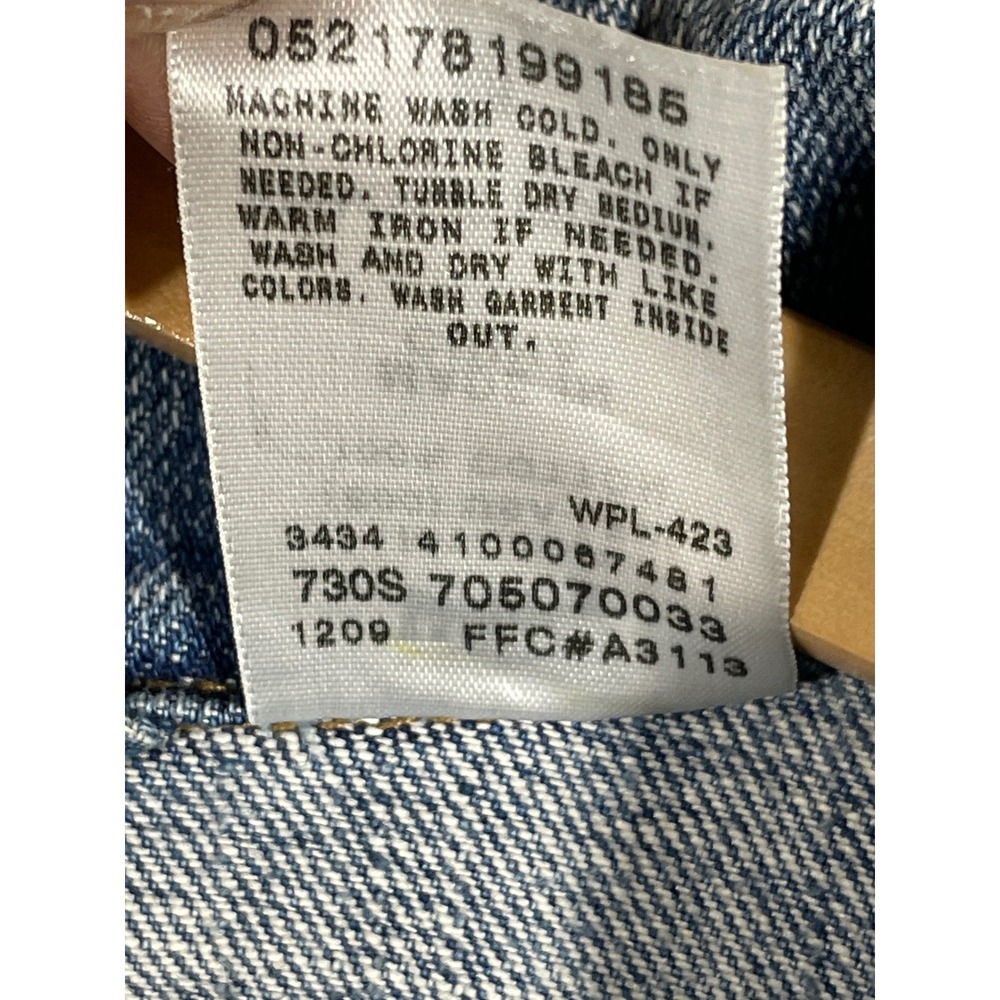 Vintage Levis Mens 70507 Standard Trucker Jacket Light Wash Blue Denim Medium - Picture 4 of 12